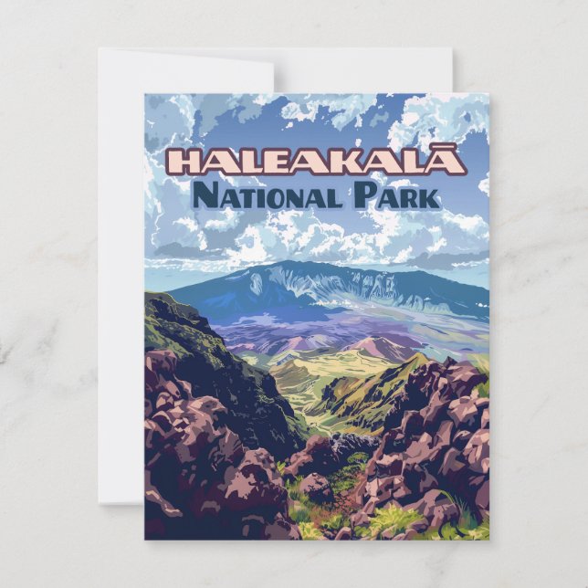 Haleakala National Park Maui Volcano Hawaii Card (Front)