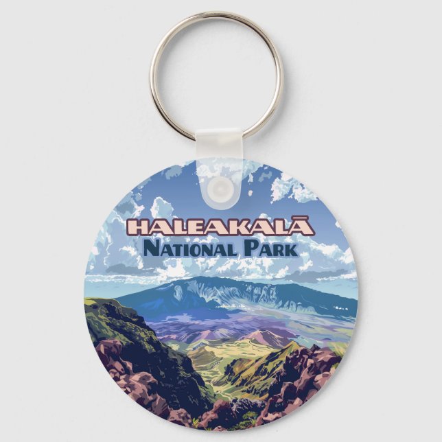 Haleakala National Park Maui Volcano Hawaii Keychain (Front)