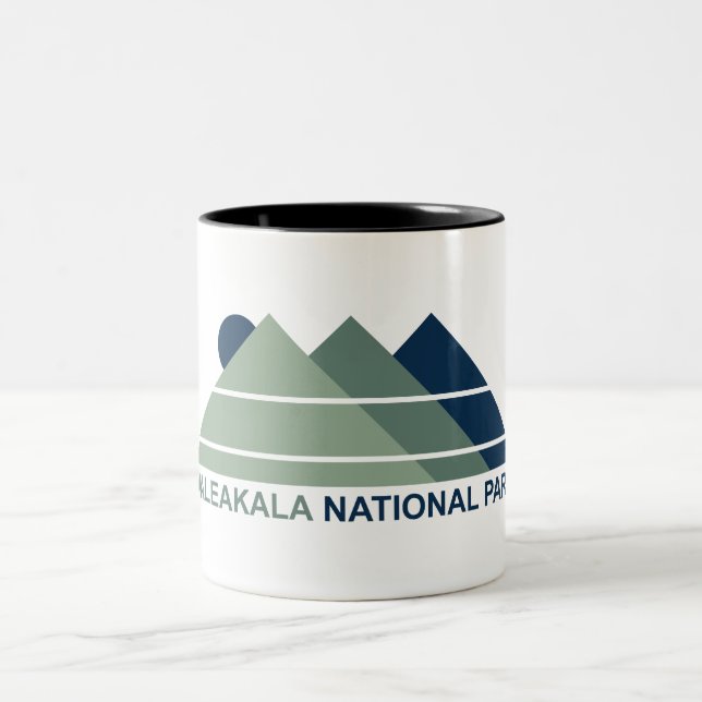 Haleakala National Park Mountain Sun Two-Tone Coffee Mug (Center)