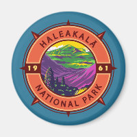 Haleakala National Park Retro Compass Emblem