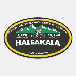 HALEAKALA- PAIA, HI -"OVAL" OVAL STICKER