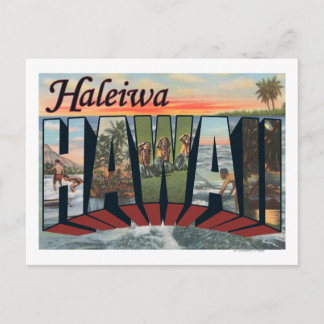 Haleiwa, Hawaii - Large Letter Scenes Postcard