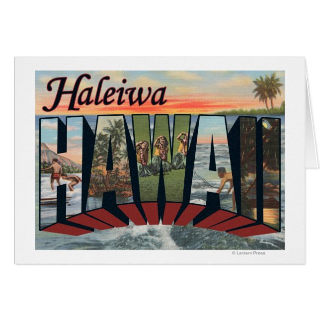 Haleiwa, Hawaii - Scènes de grandes lettres (Devant horizontal)