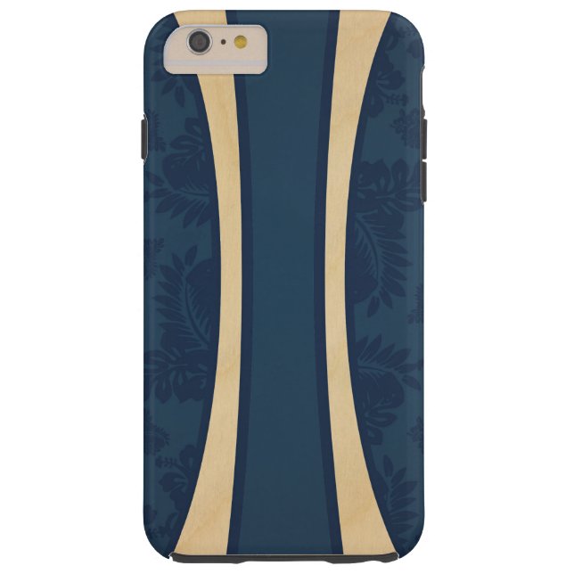 Haleiwa Hawaiian Striped Surfboard Maple Case-Mate iPhone Case (Back)
