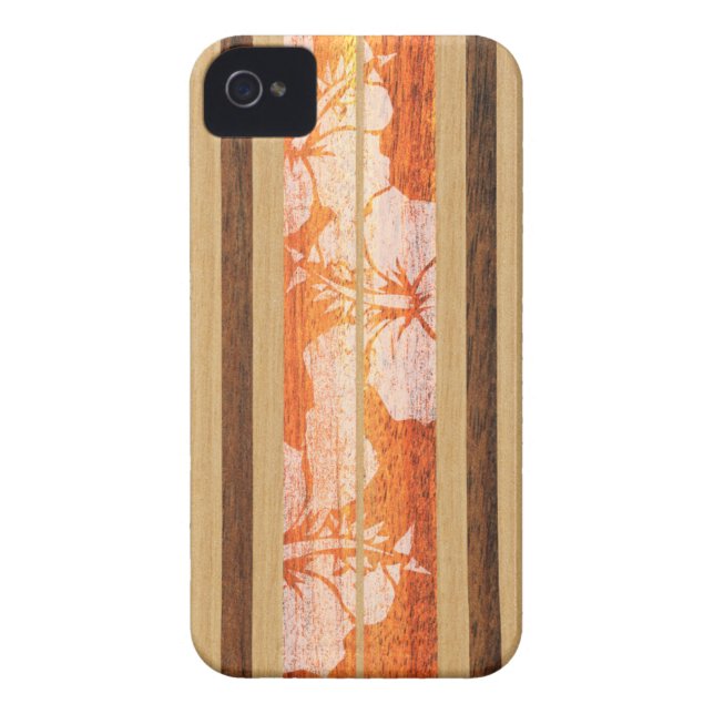 Haleiwa Surfboard Hawaiian iPhone 4 Cases (Back)