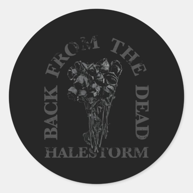 Halestorm Back From The Dead Classic Round Sticker (Front)