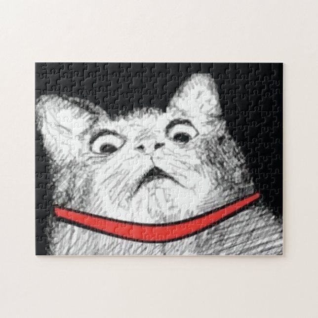Halètement étonné Meme - puzzle de chat (Horizontal)