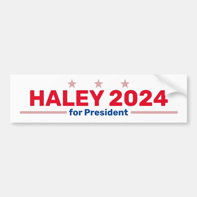 Haley 2024 bumper sticker (Front)