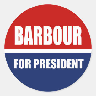 HALEY BARBOUR 2012 CLASSIC ROUND STICKER