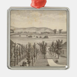 Haley res, farm metal ornament