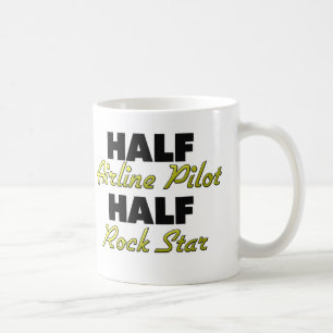 Half Airline Pilot Half Rock Star Coffee Mug