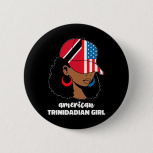 Half American And Trinidadian Usa Trinidad Tobago 2 Inch Round Button
