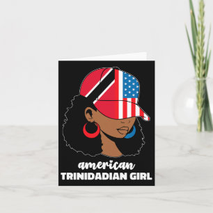 Half American And Trinidadian Usa Trinidad Tobago  Card