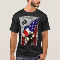 Half American Flag Korean ROOTS USA Flag South Kor