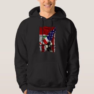 Half American Flag Peruvian ROOTS USA Flag Peru DN Hoodie