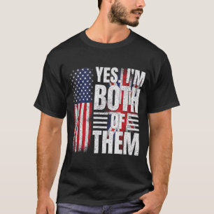 Half american half british usa flag united kingdom T-Shirt