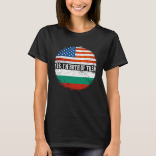 Half American Half Bulgarian USA Flag Bulgaria Her T-Shirt