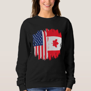 Half American Half Canadian Roots America Canada F Sweatshirt