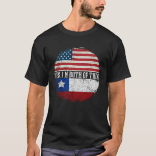 Half American Half Chilean USA Flag Chile Heritage T-Shirt