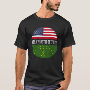 Half American Half Circassians USA Flag Circassian T-Shirt