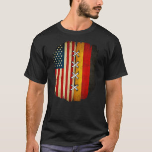 Half American Half German USA Flag Germany Flag T-Shirt