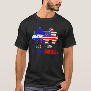 Half American Half Honduran Flag Combined Honduras T-Shirt