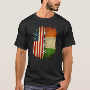 Half American Half Irish USA Ireland Flag T-Shirt