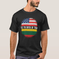 Half American Half Lithuanian USA Flag Lithuania