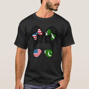 Half American Half Pakistanian Girl USA Pakistan F T-Shirt