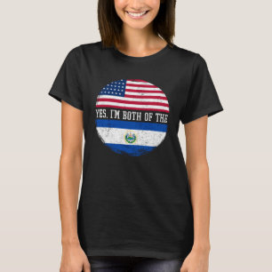 Half American Half Salvadoran USA Flag El Salvador T-Shirt