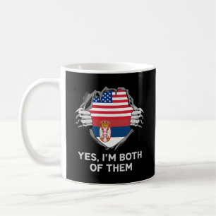 Half American Half Serbian Usa Serbia Flag S Coffee Mug