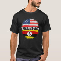 Half American Half ugandan USA Flag Uganda