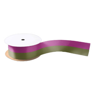 Half And Half Colored Ribbon Satin Ribbon