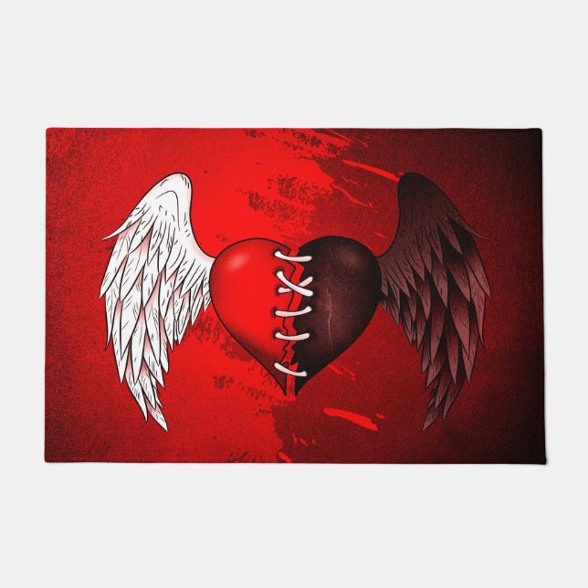Half-angel half-demon doormat (Front)