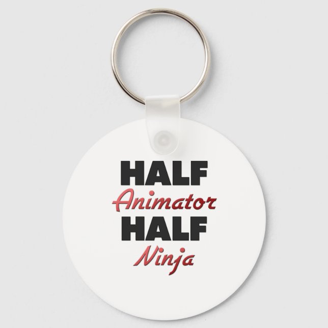 Half Animator Half Ninja Keychain (Front)
