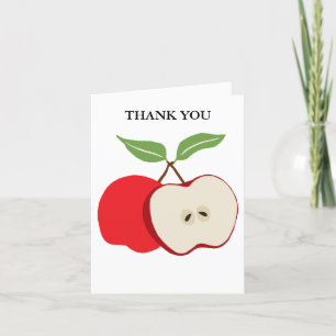 Half Apple Teacher Appreciation Thank You Card