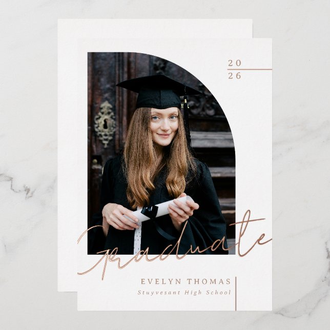 Half arch elegant modern graduation (Front/Back)