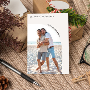 HALF ARCH SIMPLE CHRISTMAS HOLIDAY PHOTO CARD