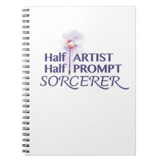 Half Artist Half Prompt Sorcerer Notebook