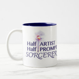 Half Artist Half Prompt Sorcerer Two-Tone Coffee Mug
