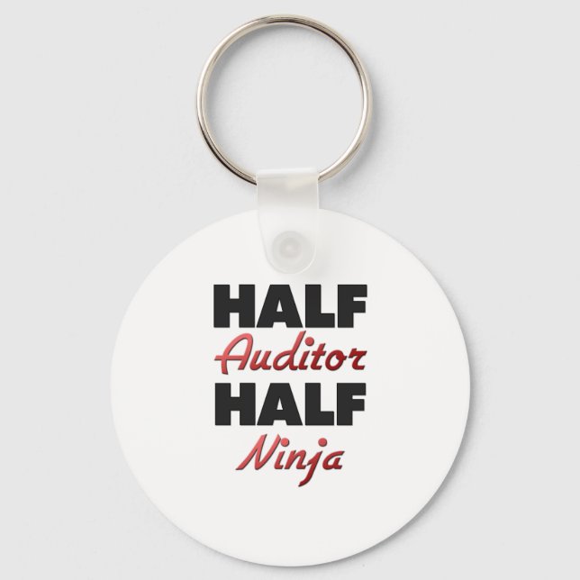 Half Auditor Half Ninja Keychain (Front)