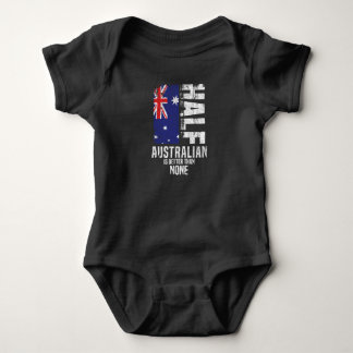Half Australian Is Better Than None Funny Australi Baby Bodysuit