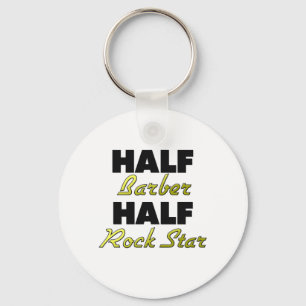 Half Barber Half Rock Star Keychain
