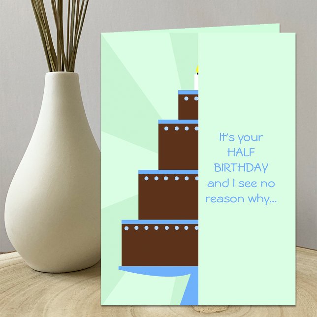 Half Birthday Card -- Half Birthday Cake (Creator Uploaded)