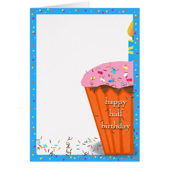 Half Birthday cupcake Card