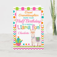 Half Birthday Cute Llama 6 Month