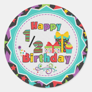 Half Birthday Stickers