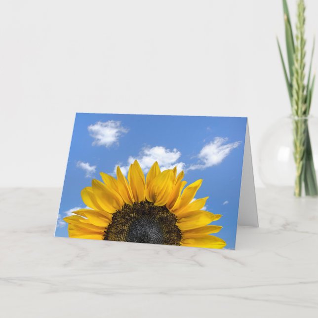 Half Birthday Sunflower Card (Front)