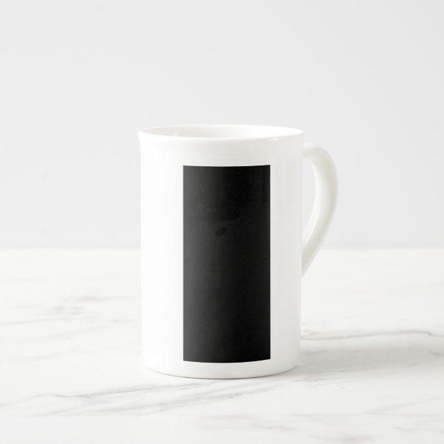 Half Black And Half White Middle Customize This Bone China Mug (Front Right)