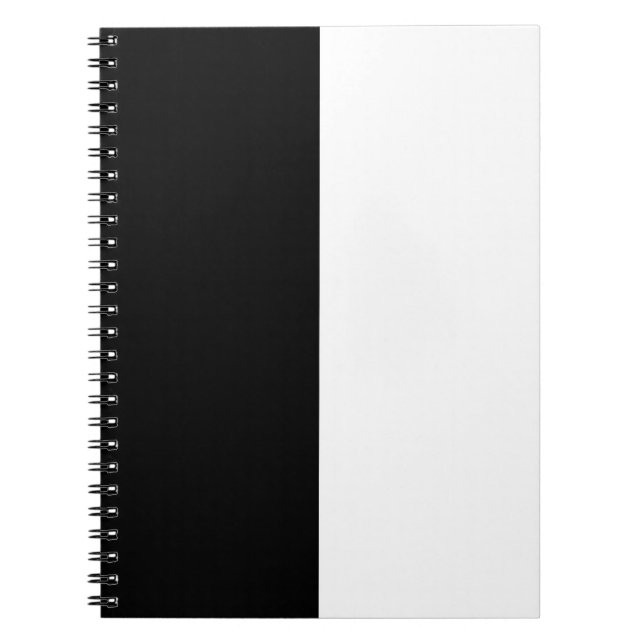 Half Black And Half White Middle Customize This Notebook (Front)